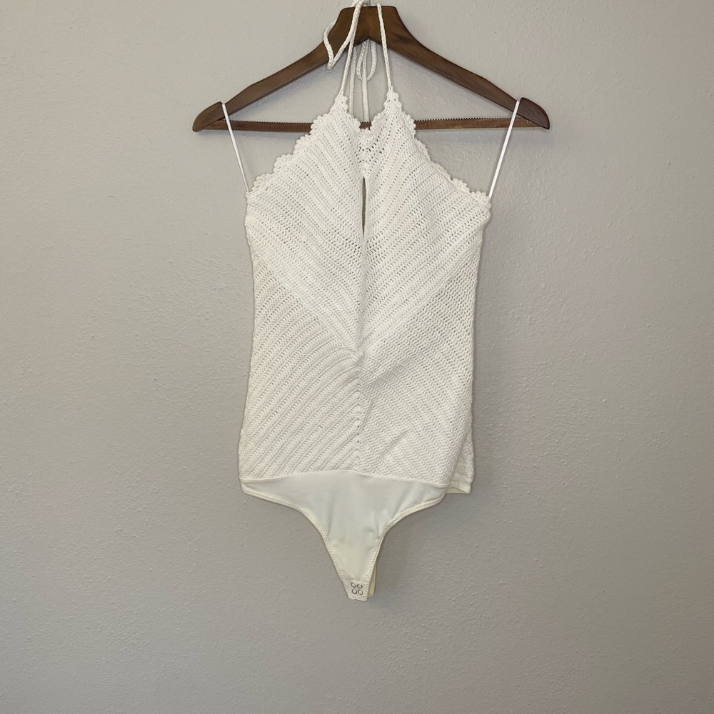 Intermix White Sahara Crochet Bodysuit